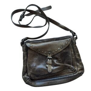 Patricia Nash Riveted Brown Crossbody Textured Leather Purse